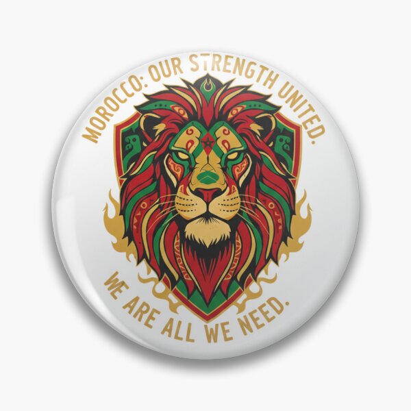 Item preview, Moroccan Atlas Lion design expressing that moroccan strength united is all we need. we do not need support from other countries when it comes to football and growth. designed and sold by IronicAuraChic.