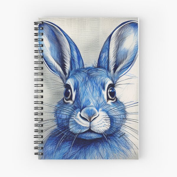 Item preview, Blue Ink Rabbit Portrait designed and sold by mrpropcake.