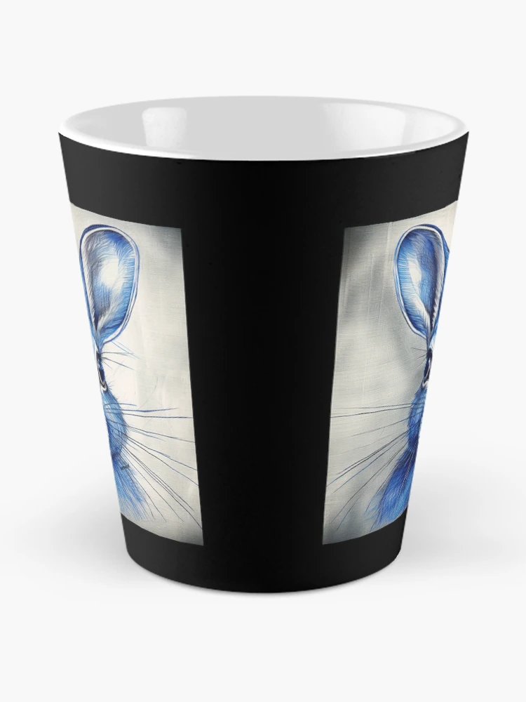 Thumbnail 2 of 4, Coffee Mug, Blue Ink Rabbit Portrait designed and sold by mrpropcake.