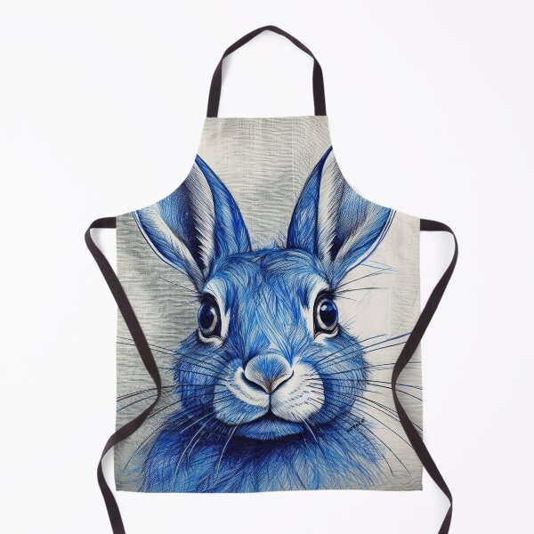 Item preview, Blue Ink Rabbit Portrait designed and sold by mrpropcake.