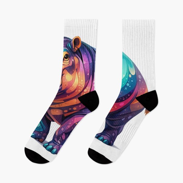 Item preview, Colorful Hippo – Vibrant Pop Art Hippopotamus Design designed and sold by EpicwaveDesigns.