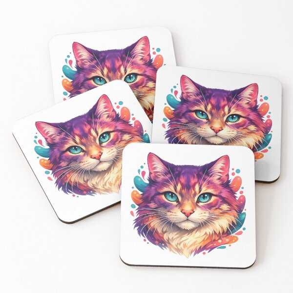 Item preview, Color Splash Cat – Vibrant Realistic Kitty Portrait designed and sold by EpicwaveDesigns.