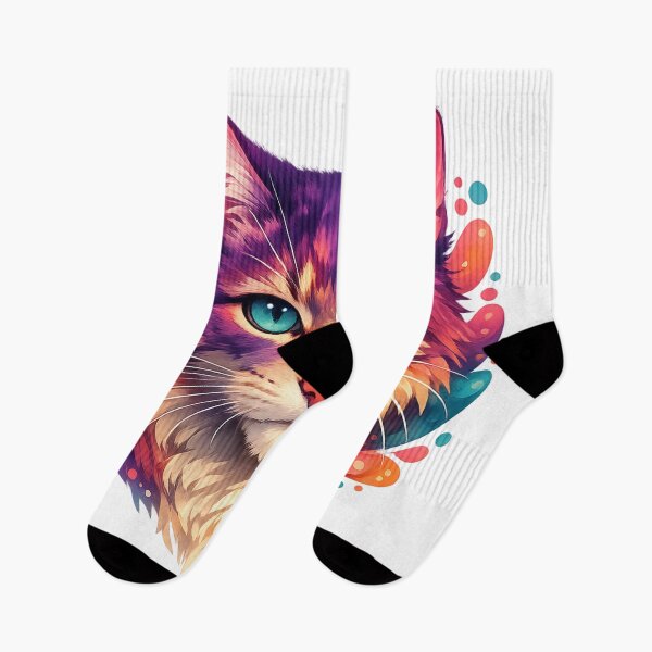 Item preview, Color Splash Cat – Vibrant Realistic Kitty Portrait designed and sold by EpicwaveDesigns.