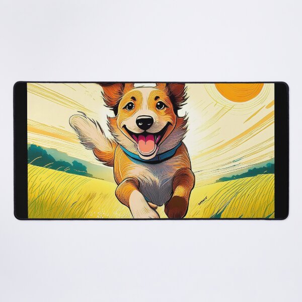 Item preview, Happy Dog in Scribble Field designed and sold by mrpropcake.