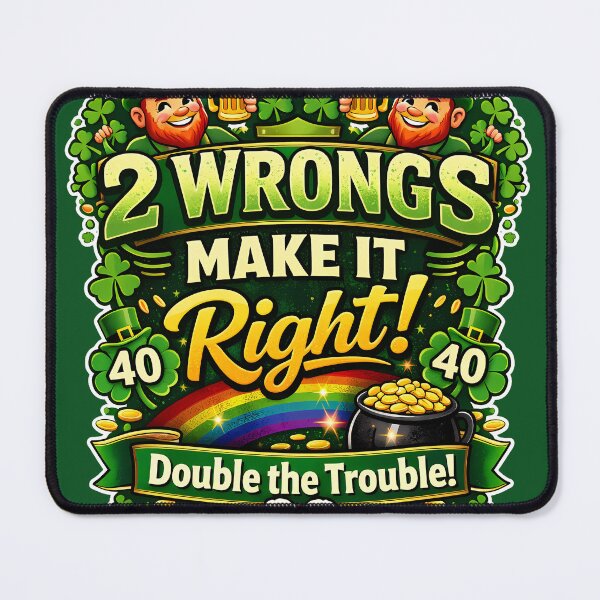 Item preview, 2 Wrongs Make It Right! designed and sold by Instant Hit Media.