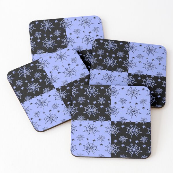 Item preview, Black and lavender blue interchange web pattern designed and sold by serenebookworm.