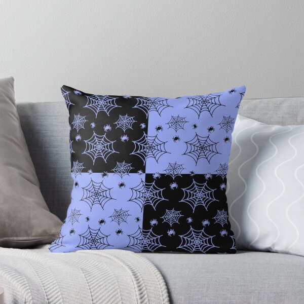 Item preview, Black and lavender blue interchange web pattern designed and sold by serenebookworm.