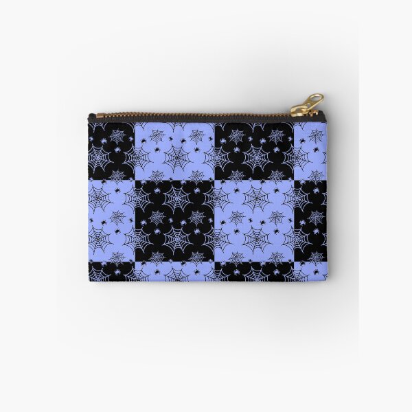 Item preview, Black and lavender blue interchange web pattern designed and sold by serenebookworm.