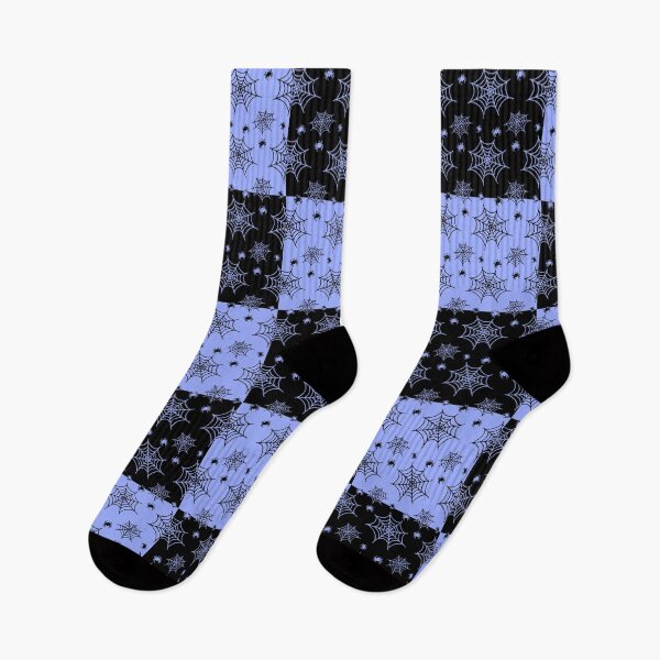 Item preview, Black and lavender blue interchange web pattern designed and sold by serenebookworm.