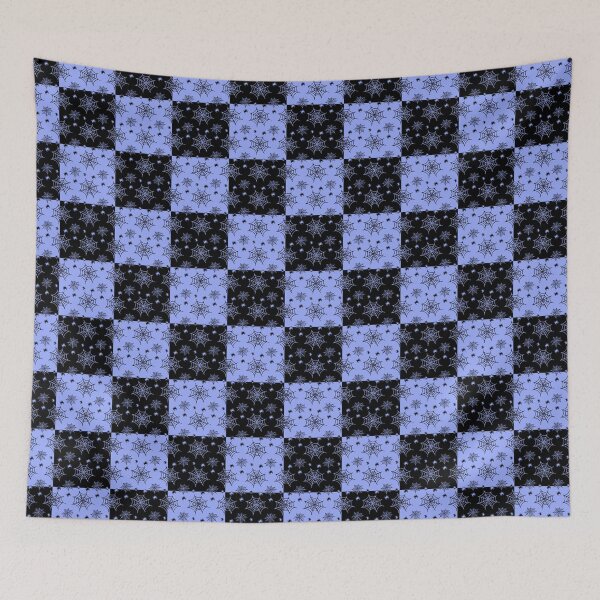 Item preview, Black and lavender blue interchange web pattern designed and sold by serenebookworm.