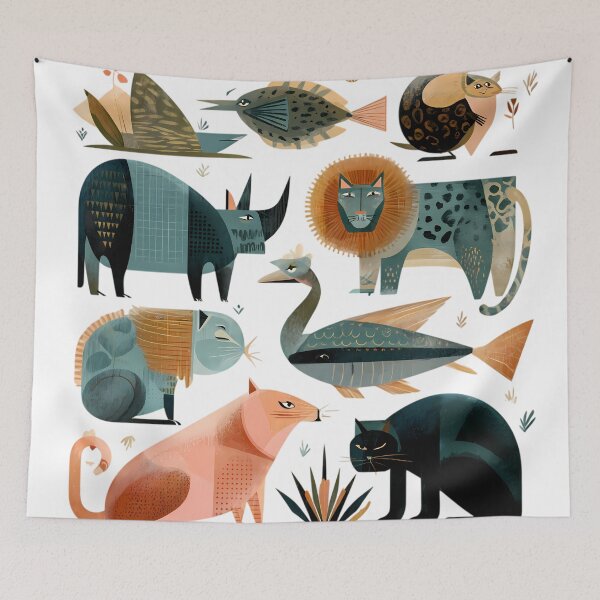 Item preview, Whimsical Illustrations Blending Nature Humanity Imagination Design designed and sold by ART ATTACK ZONE.