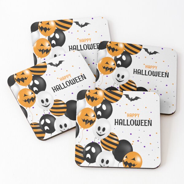 Item preview, Fun Halloween Balloons Bats and Polka Dots designed and sold by SalonOfArt.