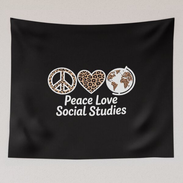 Item preview, Peace Love Social Studies Teacher Appreciation designed and sold by rutimenta.