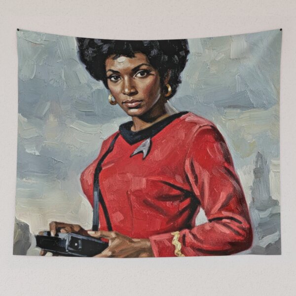 Item preview, The Communications Officer: Nichelle Nichols Sci-Fi Impasto Portrait designed and sold by Art's Diner.