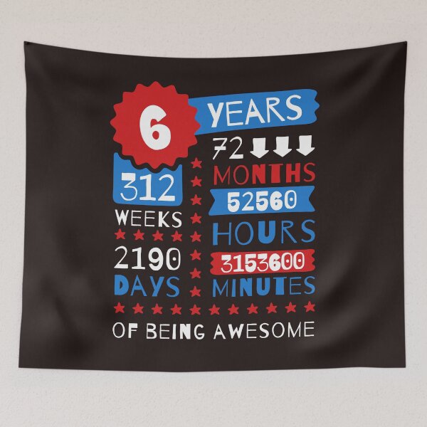 Item preview, 6 Years Of Being Awesome - 6th Birthday Gift Ideas For Kids designed and sold by MemWear.