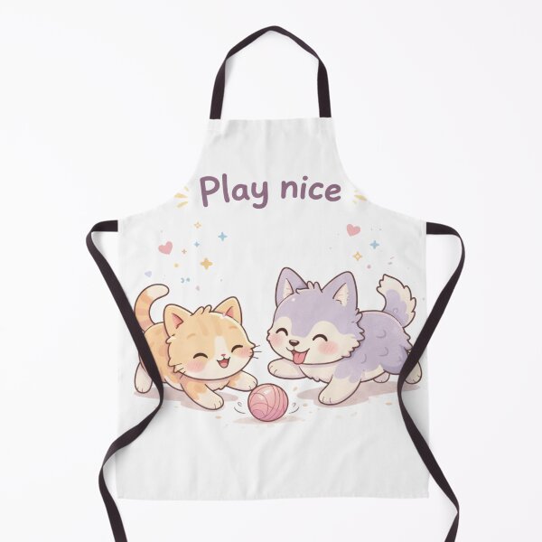 Item preview, Cute Kitten and Wolf Playing designed and sold by Honey-Pastel.