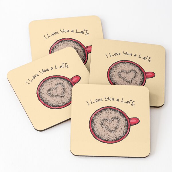 Item preview, I Love You a Latte Playful Valentine designed and sold by Sachie's Studio.