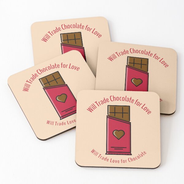 Item preview, Will Trade Chocolate for Love Playful Valentine designed and sold by Sachie's Studio.