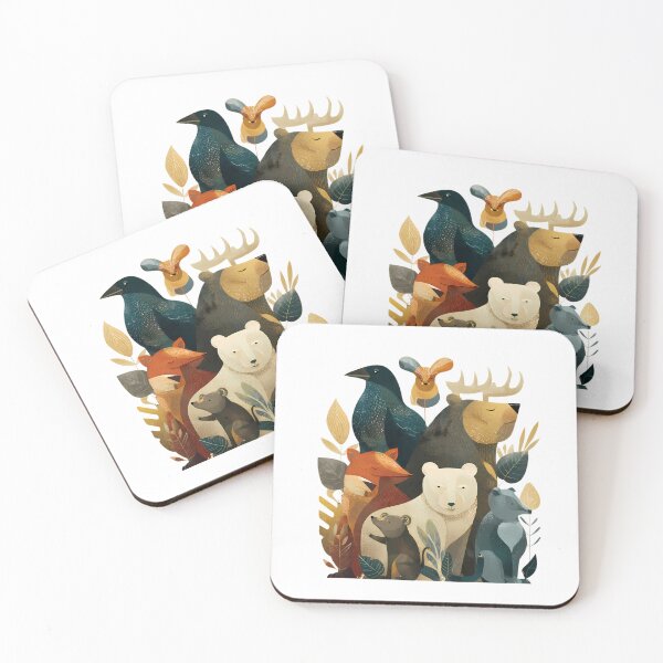 Item preview, Animals Whimsical Illustrations Blending Nature Humanity Imagination Design designed and sold by ART ATTACK ZONE.