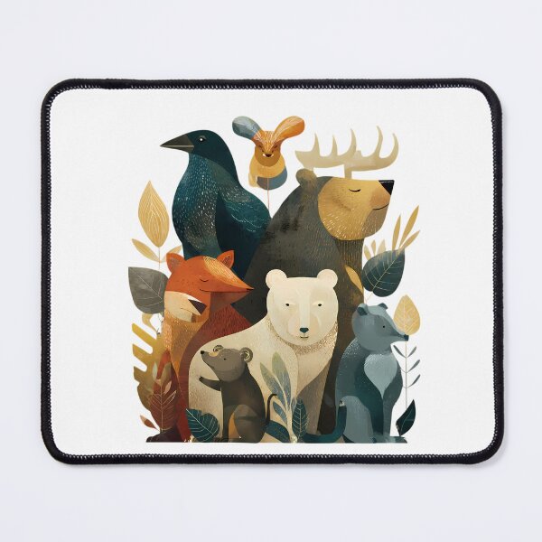 Item preview, Animals Whimsical Illustrations Blending Nature Humanity Imagination Design designed and sold by ART ATTACK ZONE.
