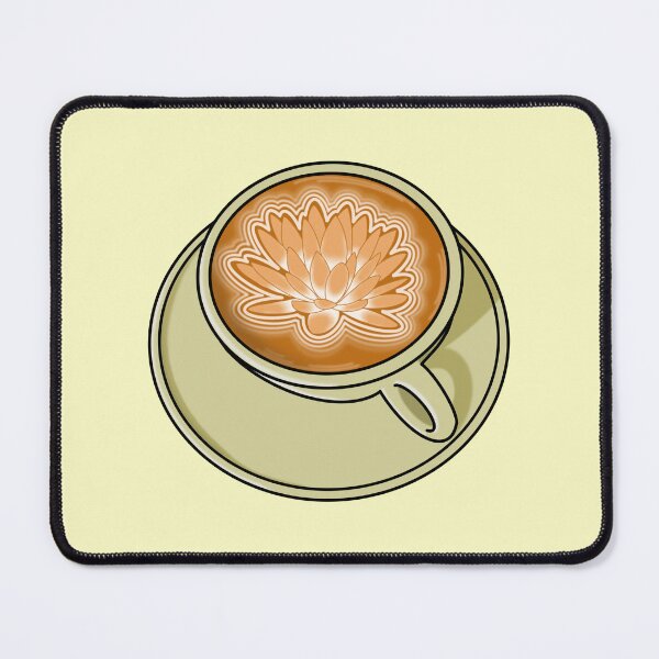 Item preview, Lotus Flower Latte Art - Yellow Coffee Mug designed and sold by Acaruso167.