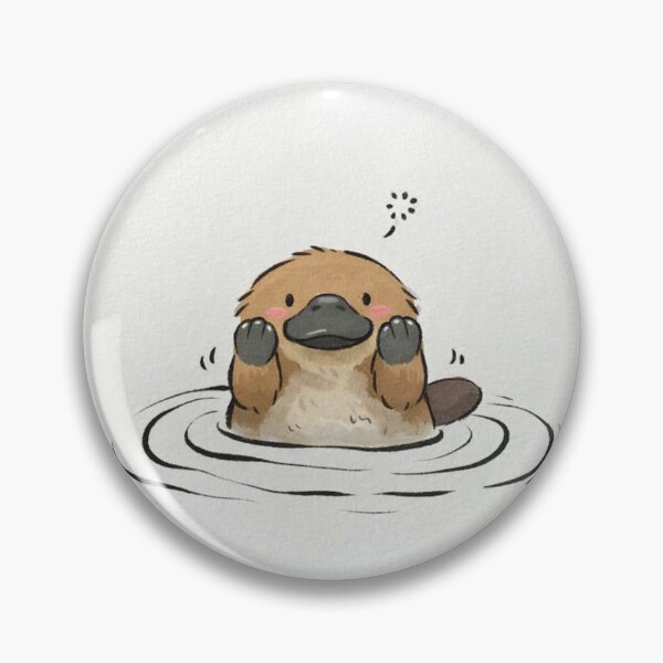 Item preview, Ornitorrinco tierno flotando – Arte cute minimal designed and sold by HeyHas.