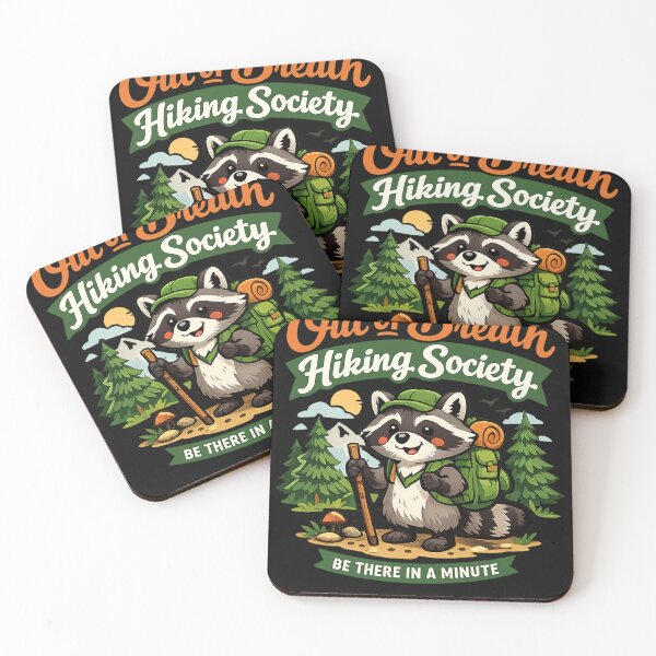 Item preview, Out of Breath Hiking Society Funny Hiking Raccoon Men Women designed and sold by ZANNIX.