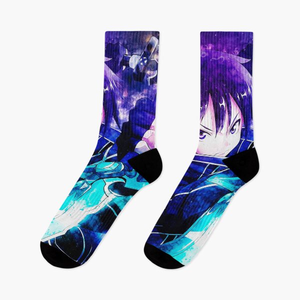 Item preview, Kirito Sword Art Online Blue Aura Neon Cosmic Heroic Focus designed and sold by mildaclairmo.