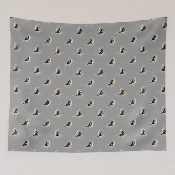 Item preview, Minimalism Night Time Toile de Jouy - Cavalier King Charles Spaniel designed and sold by AstrologyOven.