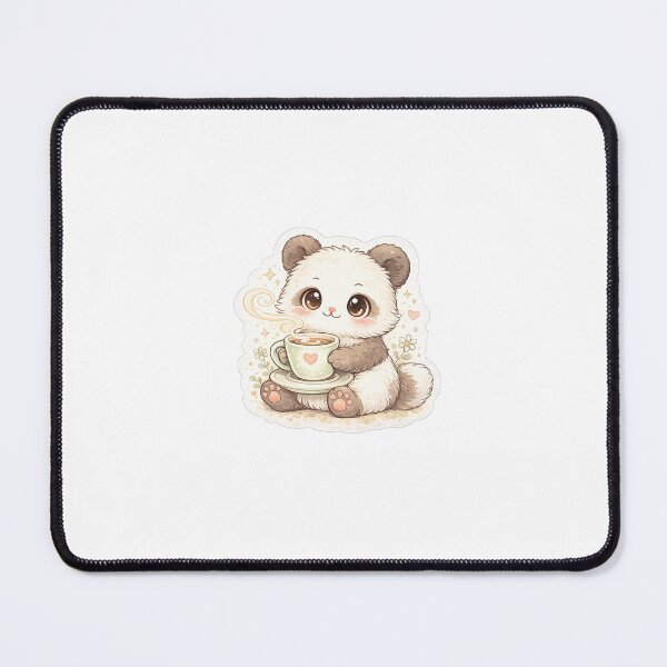 Item preview, Cute Cozy Pastel Panda Coffee Sticker designed and sold by Harvestmoon21.