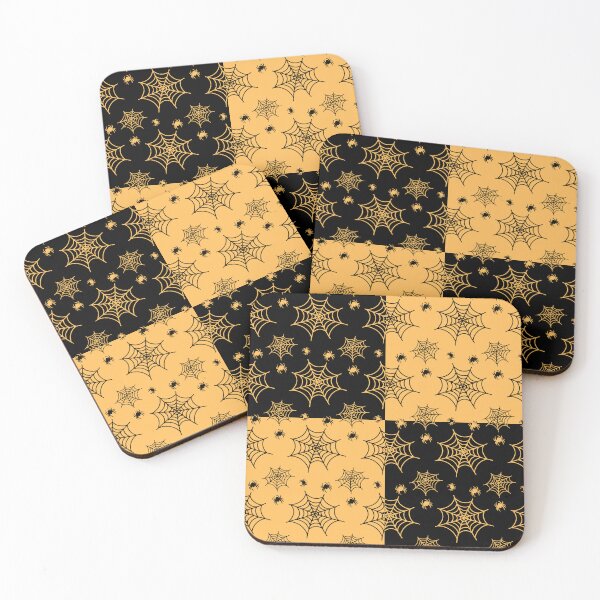 Item preview, Black and yellow interchange web pattern designed and sold by serenebookworm.