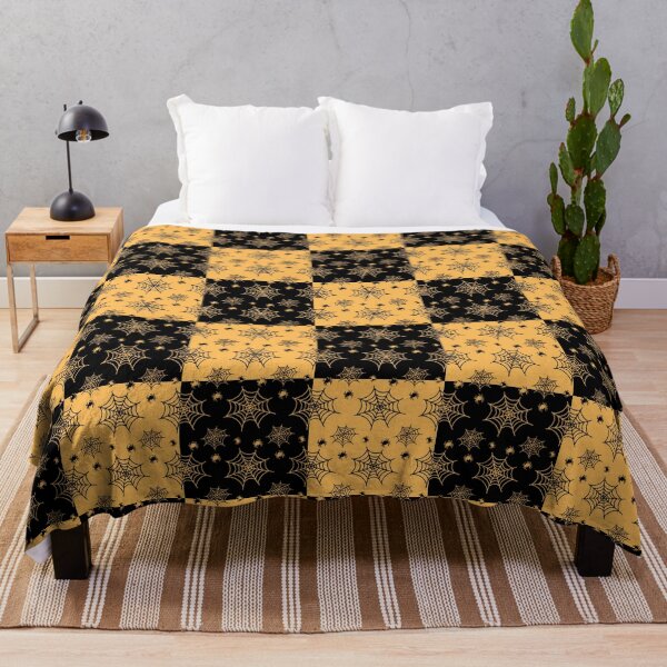 Item preview, Black and yellow interchange web pattern designed and sold by serenebookworm.