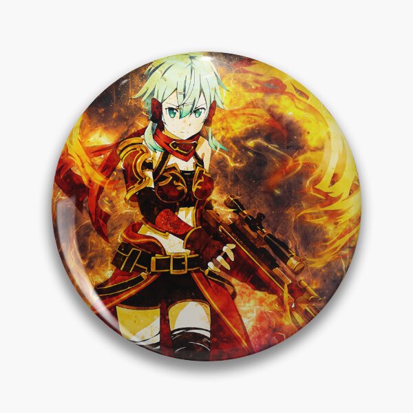 Artikelvorschau, Sinon (Sword Art Online): Feuer-Aura, heroisch, dynamisch, rote Töne leuchten entworfen und verkauft von mildaclairmo.