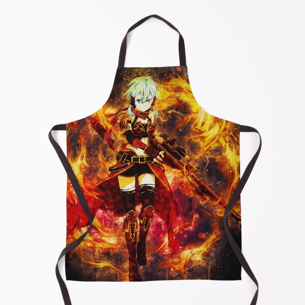 Aperçu de l'œuvre Sinon Sword Art Online Aura de Feu Héroïque Dynamique Tons Rouges Lueur créée et vendue par mildaclairmo.