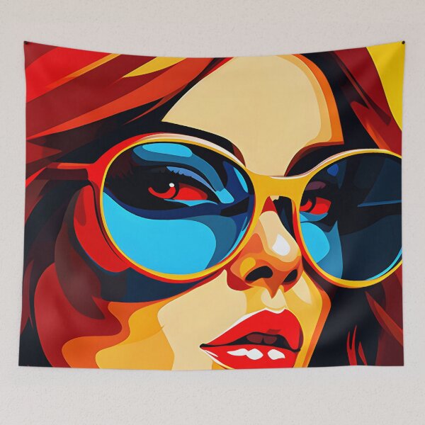 Item preview, Pop Art Female With Sunglasses Comic Book Art designed and sold by DEC02.