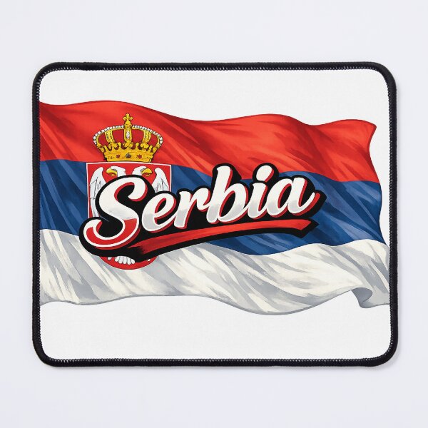 Item preview, Serbia Waving Flag Design – Serbian Patriotic Pride Graphic designed and sold by GarnerSupplyCo.