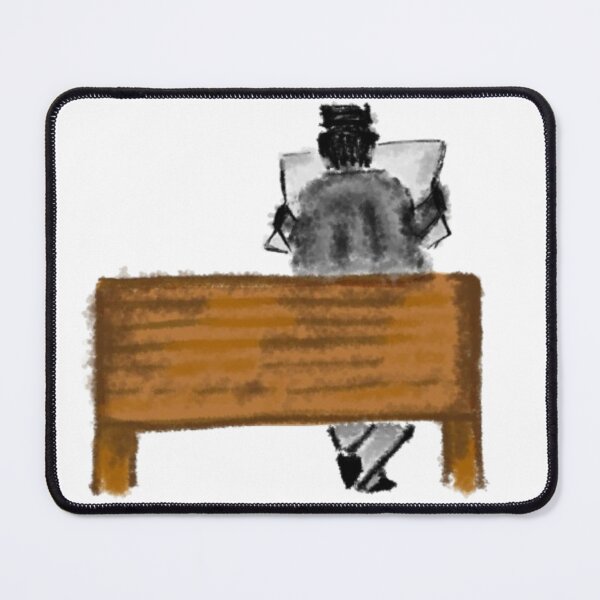 Item preview, Quiet Reader on Wooden Bench designed and sold by Kaydoodled.