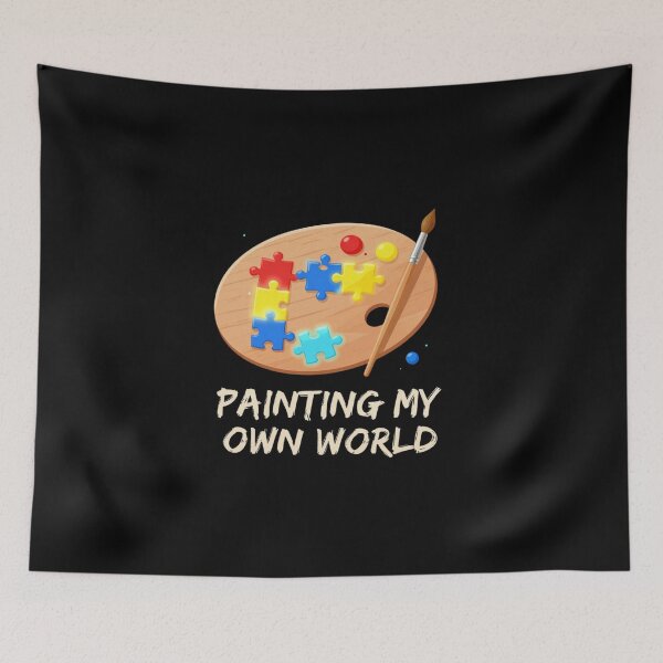 Item preview, Autism Art Shirt | Painting My Own World Puzzle Palette designed and sold by MotivAura.