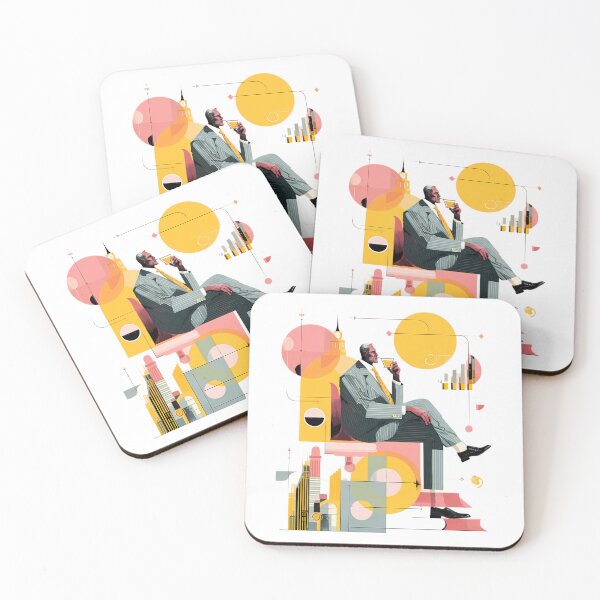 Item preview, Men Coffee Illustrations Blending Nature Humanity Imagination Design designed and sold by ART ATTACK ZONE.