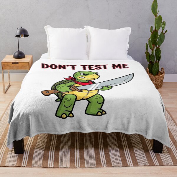 Item preview, Cartoon Turtle with Knife – Don’t Test Me designed and sold by Pollock.