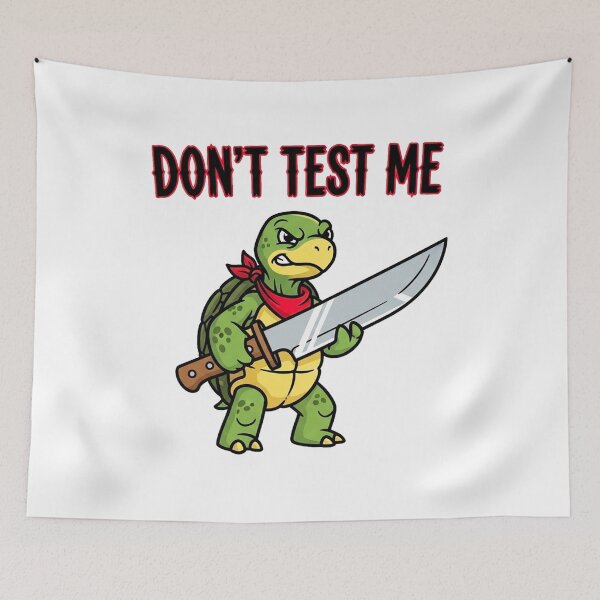 Item preview, Cartoon Turtle with Knife – Don’t Test Me designed and sold by Pollock.