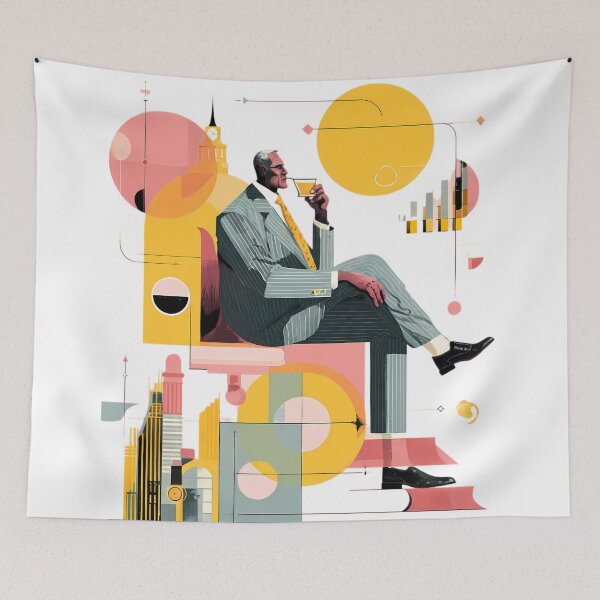 Item preview, Men Coffee Illustrations Blending Nature Humanity Imagination Design designed and sold by ART ATTACK ZONE.