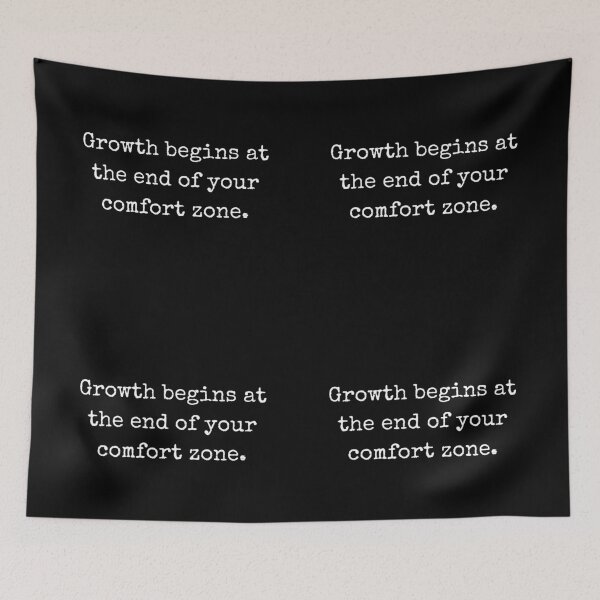 Item preview, Motivational Typography Design – Growth begins at the end of your comfort zone designed and sold by BoldTalk.