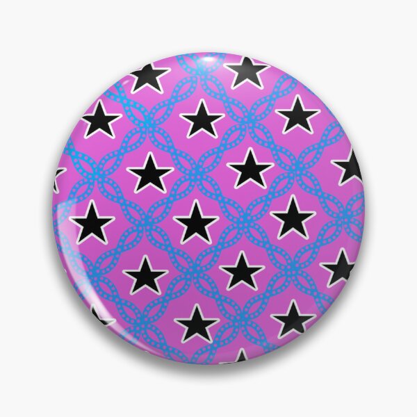 Item preview, Black Stars and Blue Chain Geometric Pattern Minimalist Modern Abstract Seamless Design designed and sold by imranatoz.