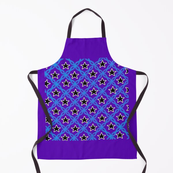 Item preview, Black Stars and Blue Chain Geometric Pattern Minimalist Modern Abstract Seamless Design designed and sold by imranatoz.