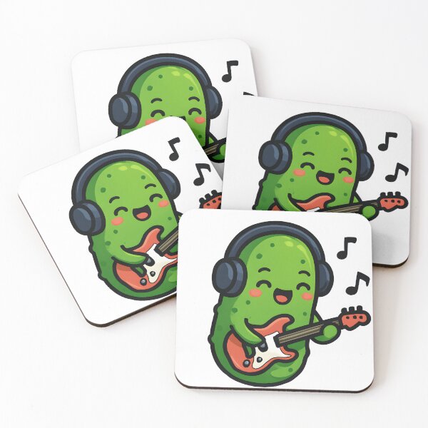 Item preview, Rock On – Funny Rockstar Pickle Guitar designed and sold by Basma Designs | Funny Shirts, Stickers & Mugs.