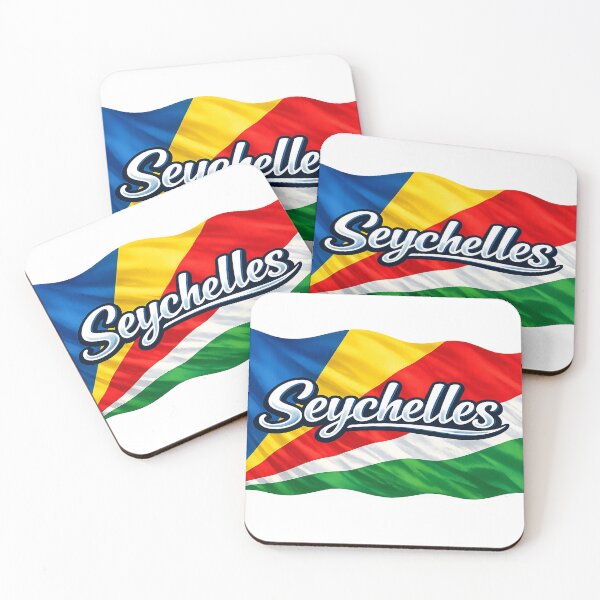 Item preview, Seychelles Waving Flag Design – Tropical Island Nation Pride designed and sold by GarnerSupplyCo.