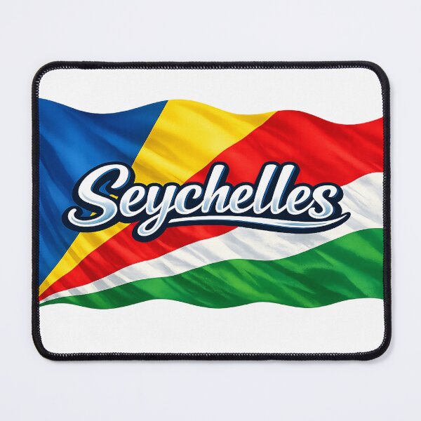 Item preview, Seychelles Waving Flag Design – Tropical Island Nation Pride designed and sold by GarnerSupplyCo.