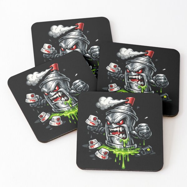 Item preview, Angry Spray Can Monster Graffiti Art. designed and sold by HubiUrbanStudio.