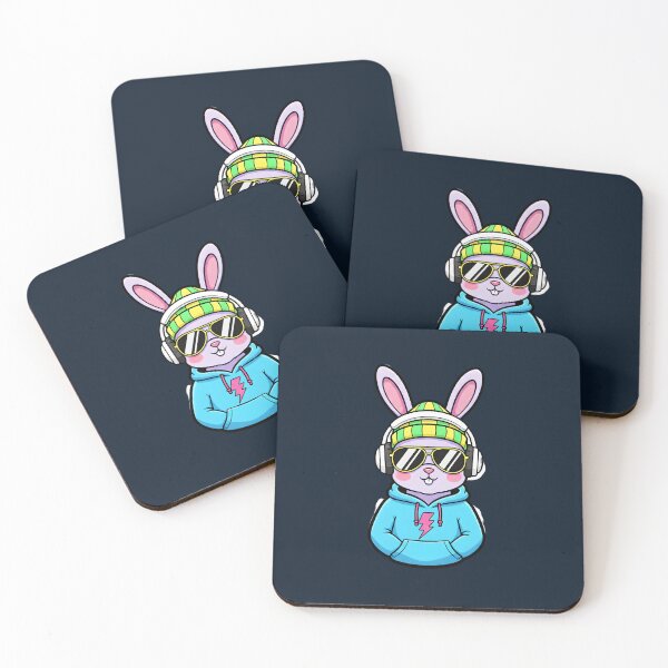 Item preview, Cool Gamer Bunny DJ With Headphones And Hoodie designed and sold by Dakson Design - Fantasy Art.